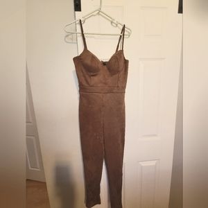 Beautiful brown suede jumpsuit